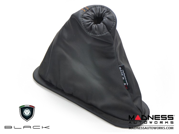 FIAT 500 eBrake Boot Black Leather w/ Orange Stitching